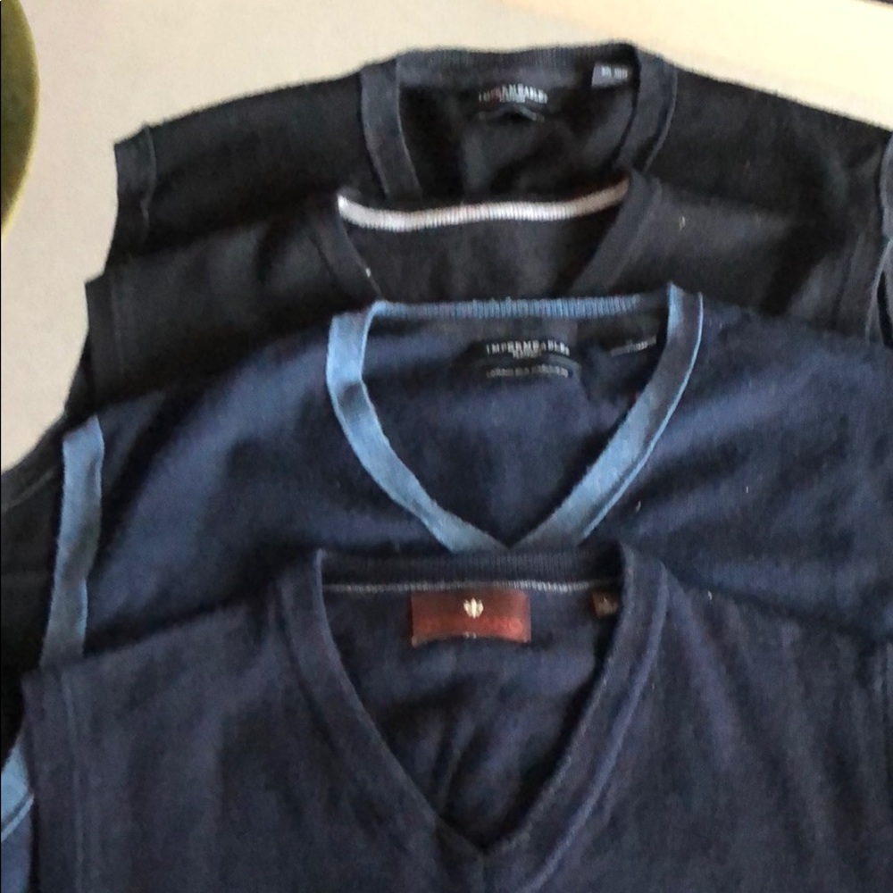 4 in bundle wool and cashmere sleeveless vneck